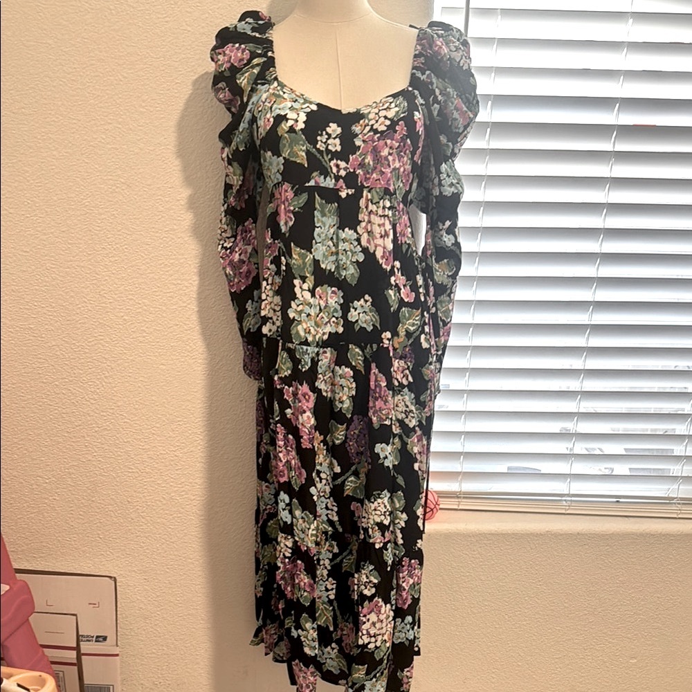 Miss Selfridge Pink and Green Ruffled Sundress Size 4